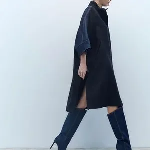ZARA ZW COLLECTION MANTECOウールジャケット L ZARA ZW COLLECTION MANTECO WOOL BOMBER COAT ALL SIZES REF